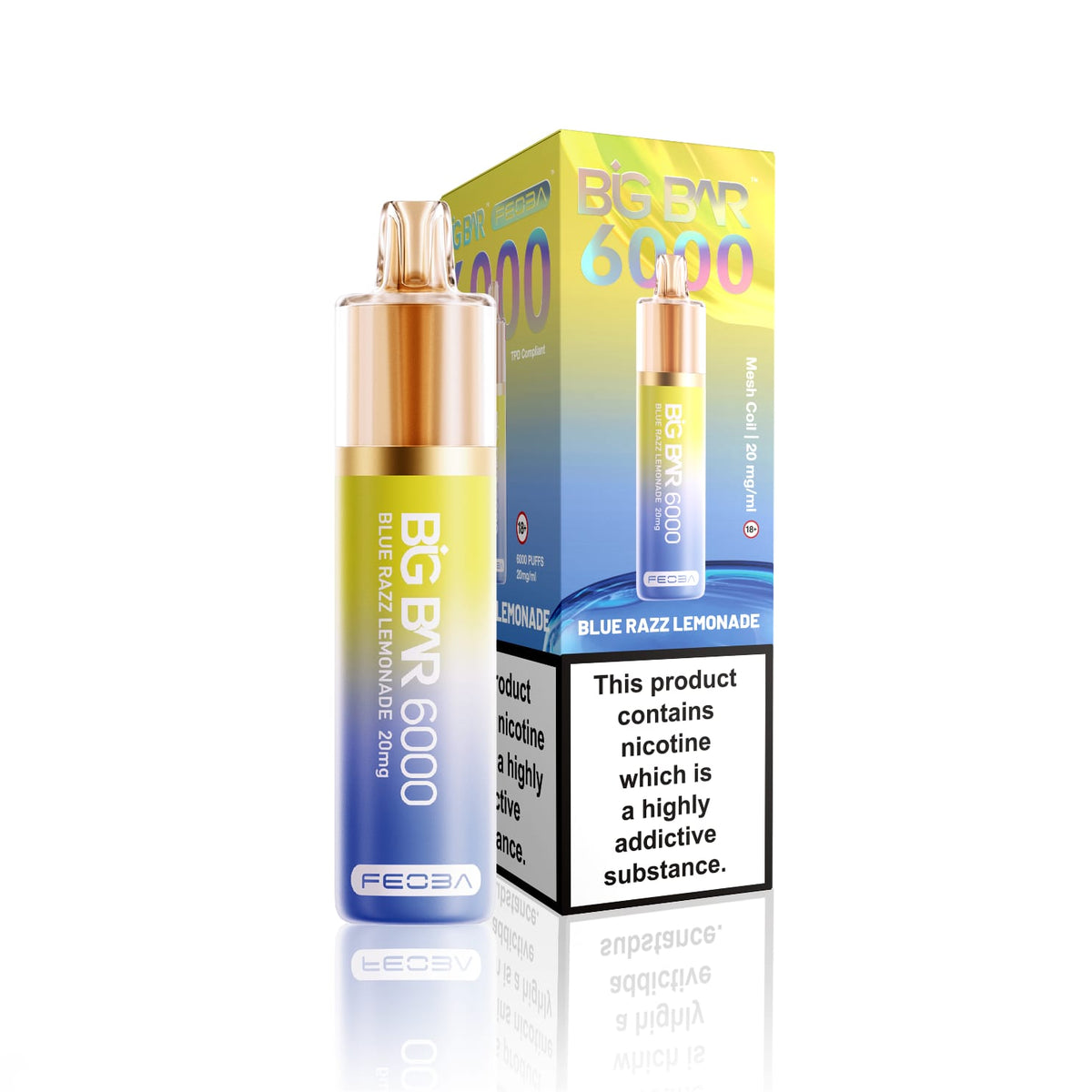 Feoba Big Bar 6000 Puffs Vape (Box of 5)