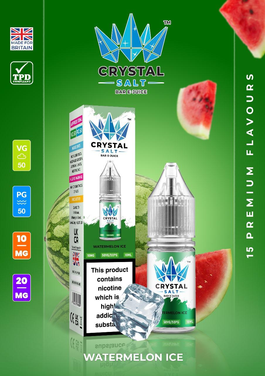 Crystal Salt 10ml Nic Salts E-Liquid - Pack of 10