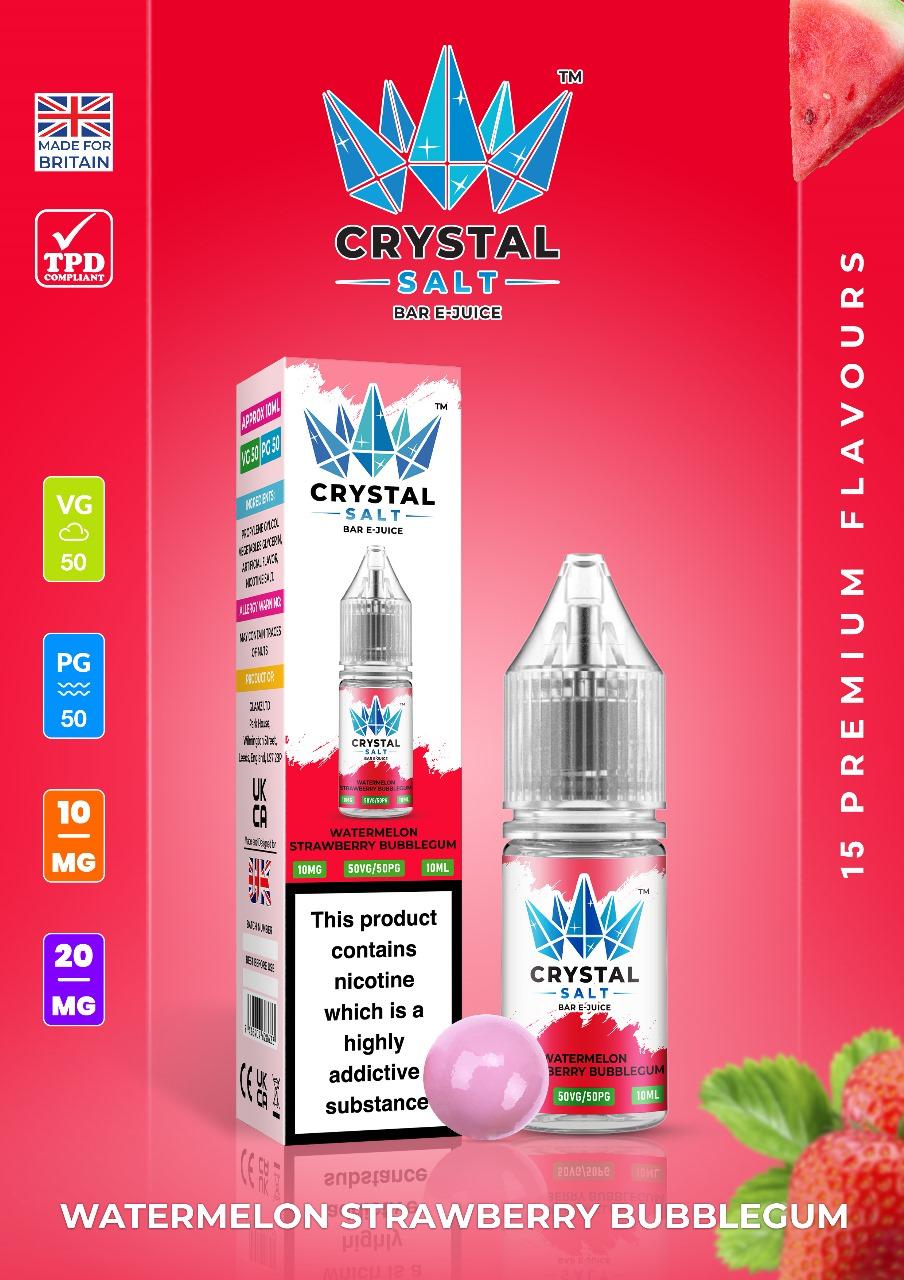 Crystal Salt 10ml Nic Salts E-Liquid - Pack of 10