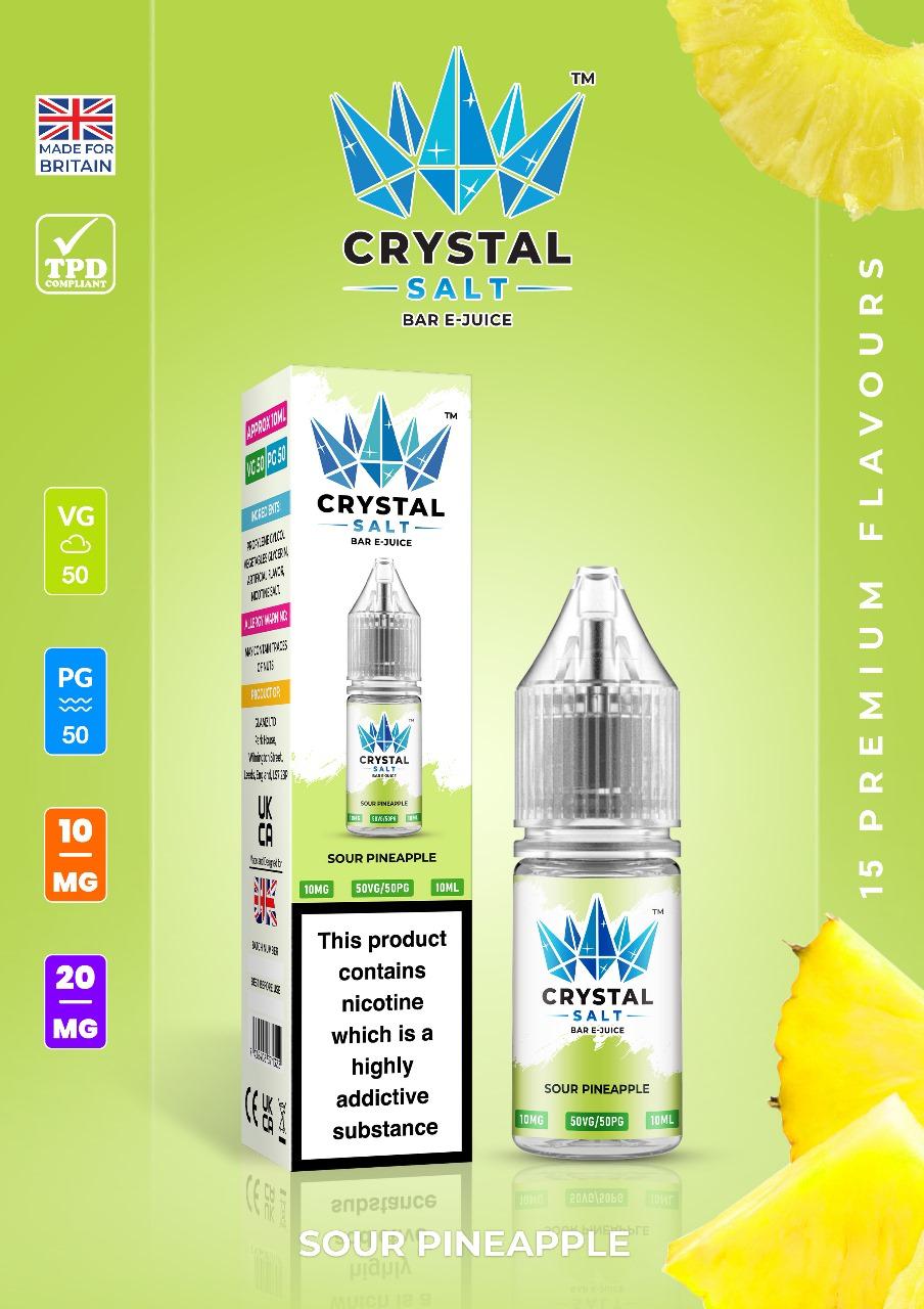 Crystal Salt 10ml Nic Salts E-Liquid - Pack of 10