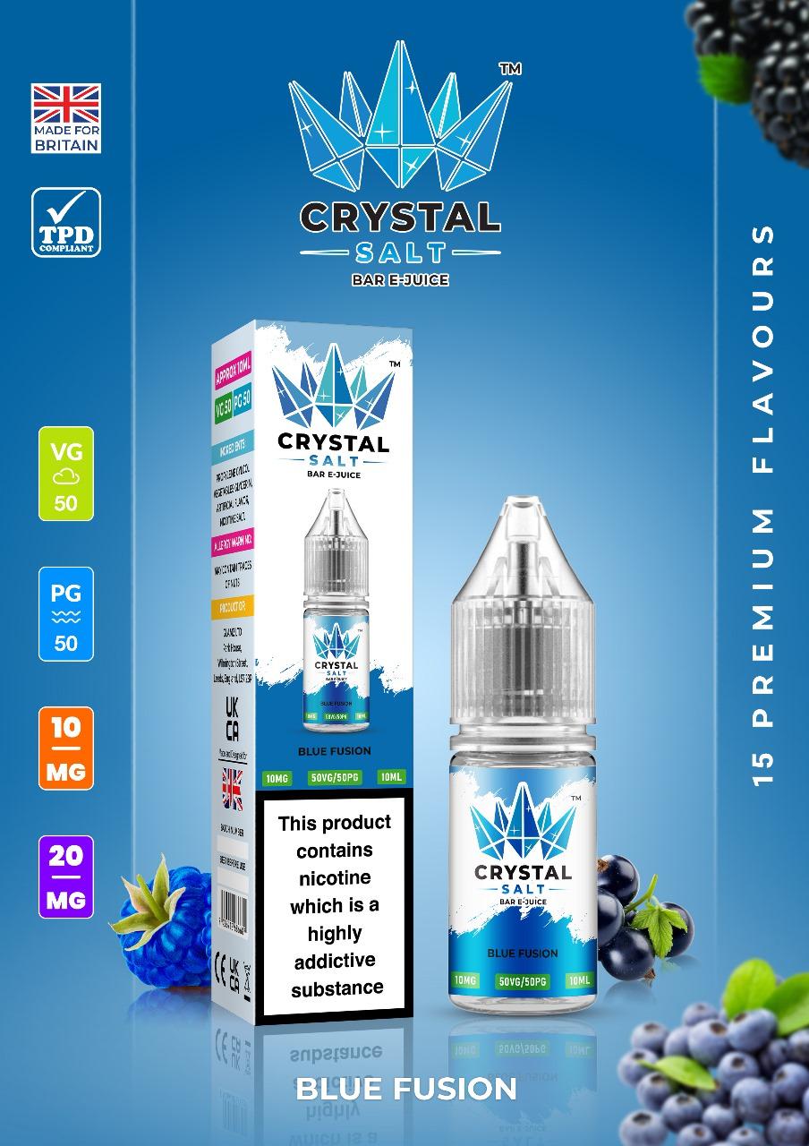 Crystal Salt 10ml Nic Salts E-Liquid - Pack of 10