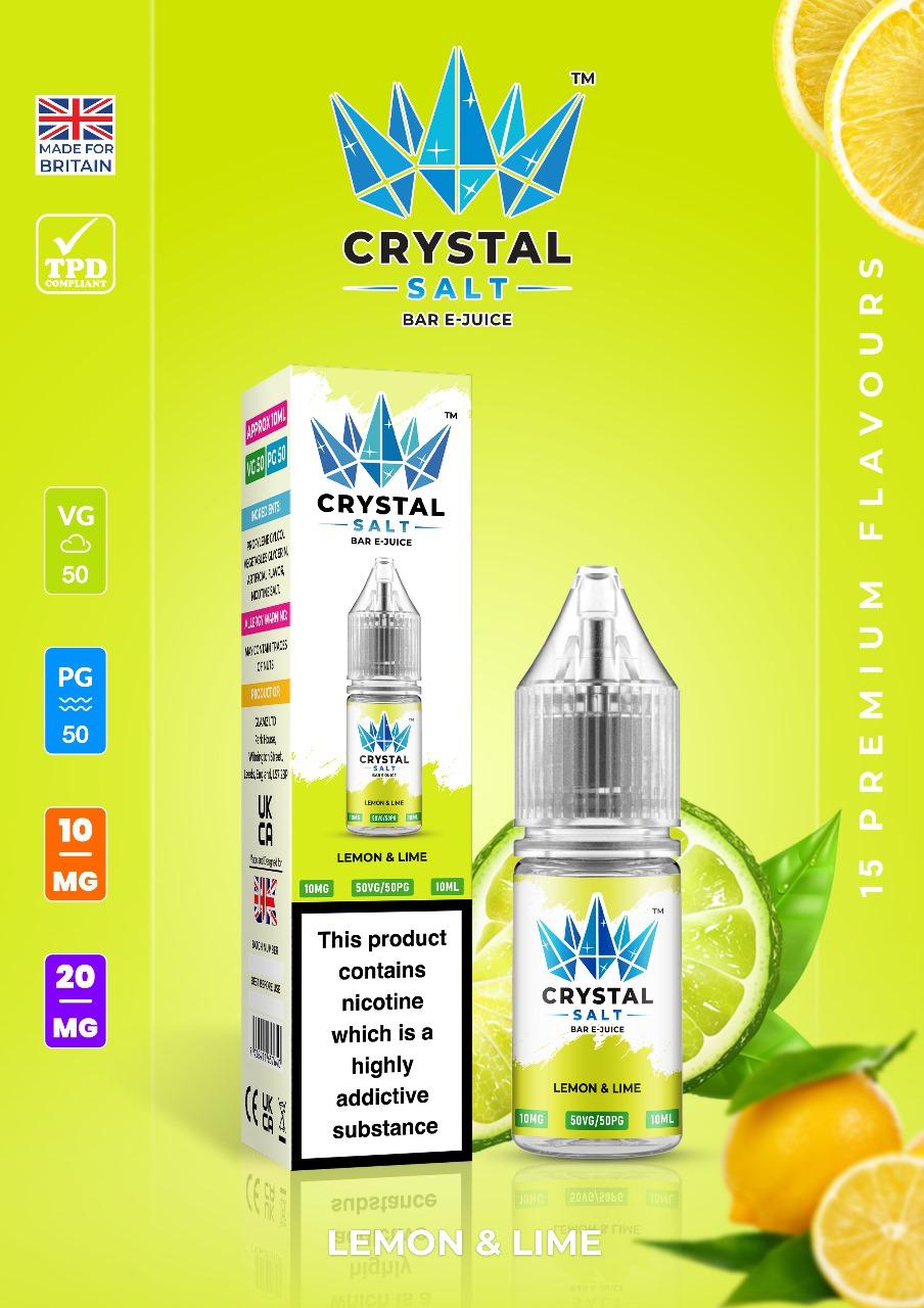 Crystal Salt 10ml Nic Salts E-Liquid - Pack of 10