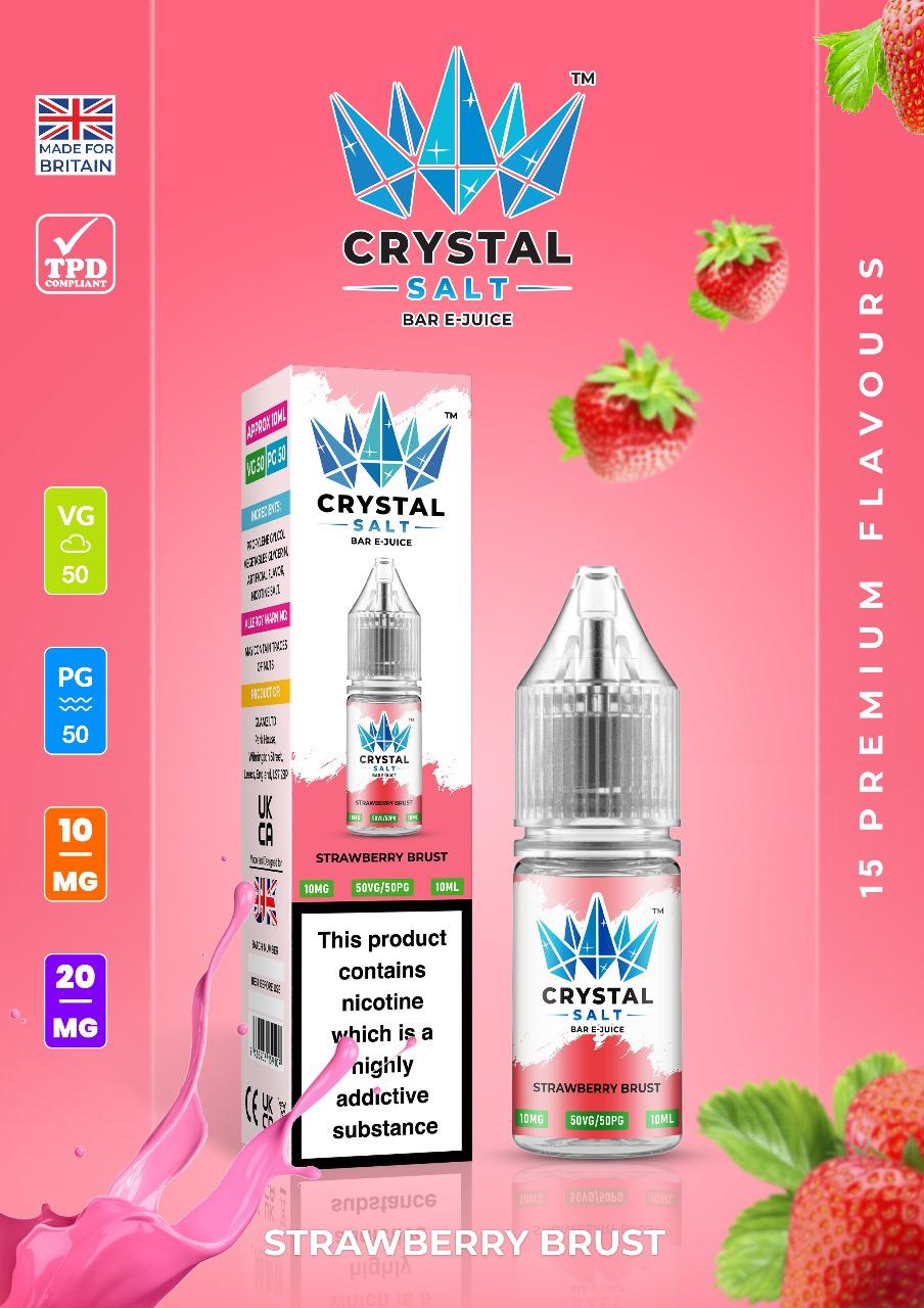 Crystal Salt 10ml Nic Salts E-Liquid - Pack of 10