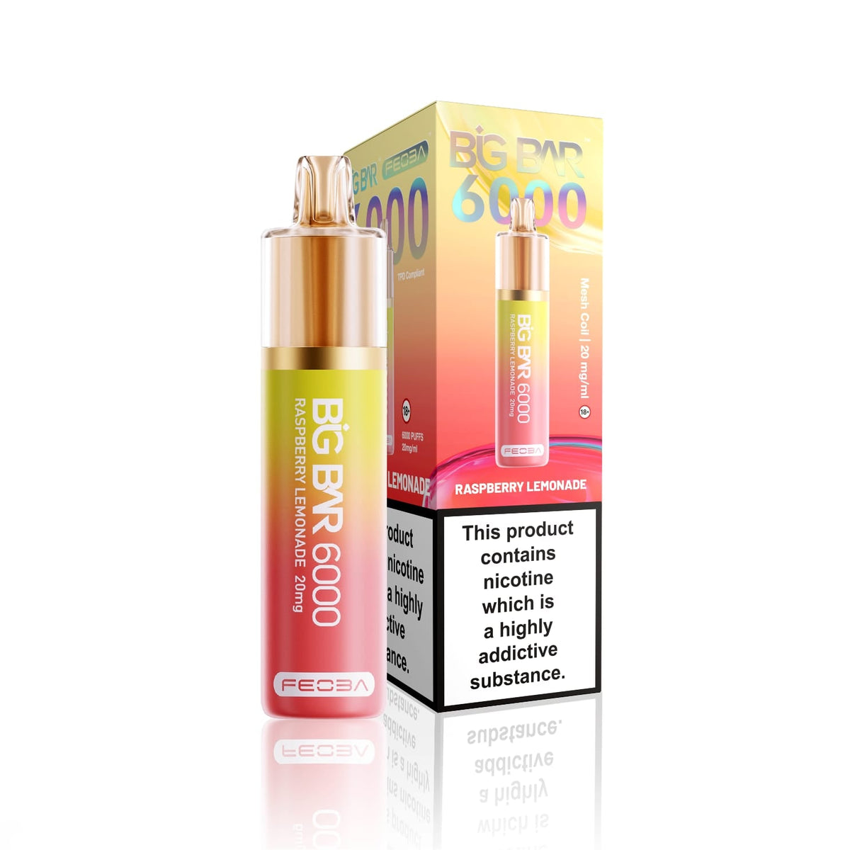 Feoba Big Bar 6000 Puffs Vape (Box of 5)