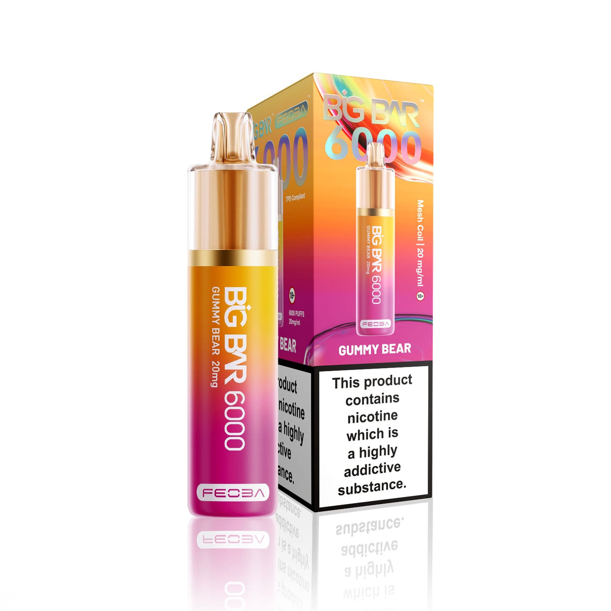 Feoba Big Bar 6000 Puffs Vape (Box of 5)