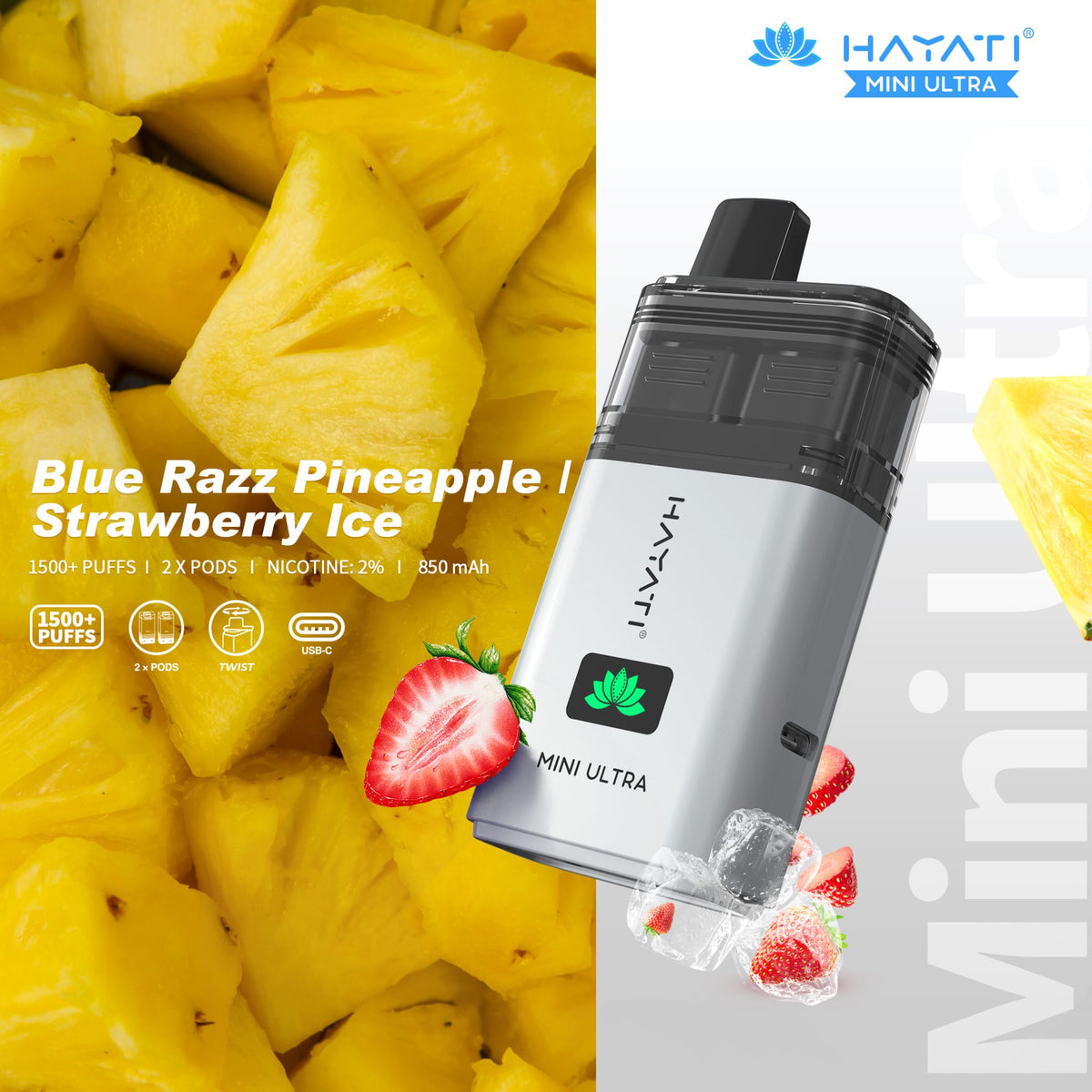 Hayati Mini Ultra 1500 Prefilled Vape Kit (Pack of 5)