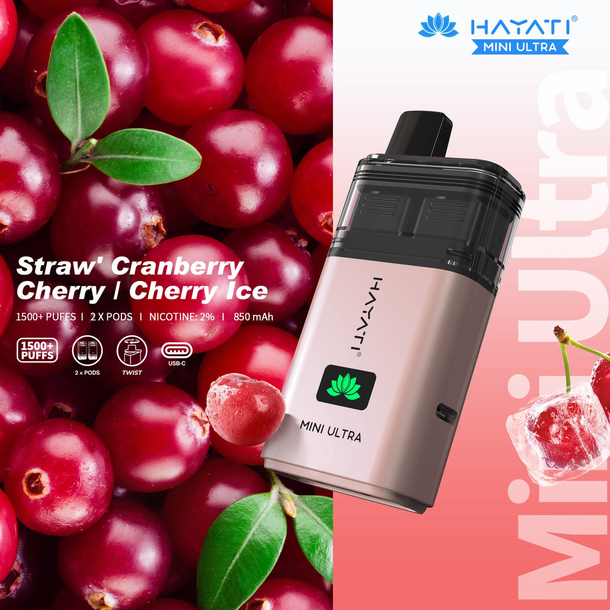 Hayati Mini Ultra 1500 Prefilled Vape Kit (Pack of 5)