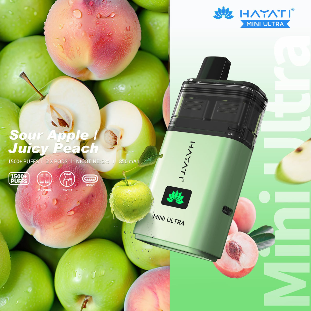 Hayati Mini Ultra 1500 Prefilled Vape Kit (Pack of 5)