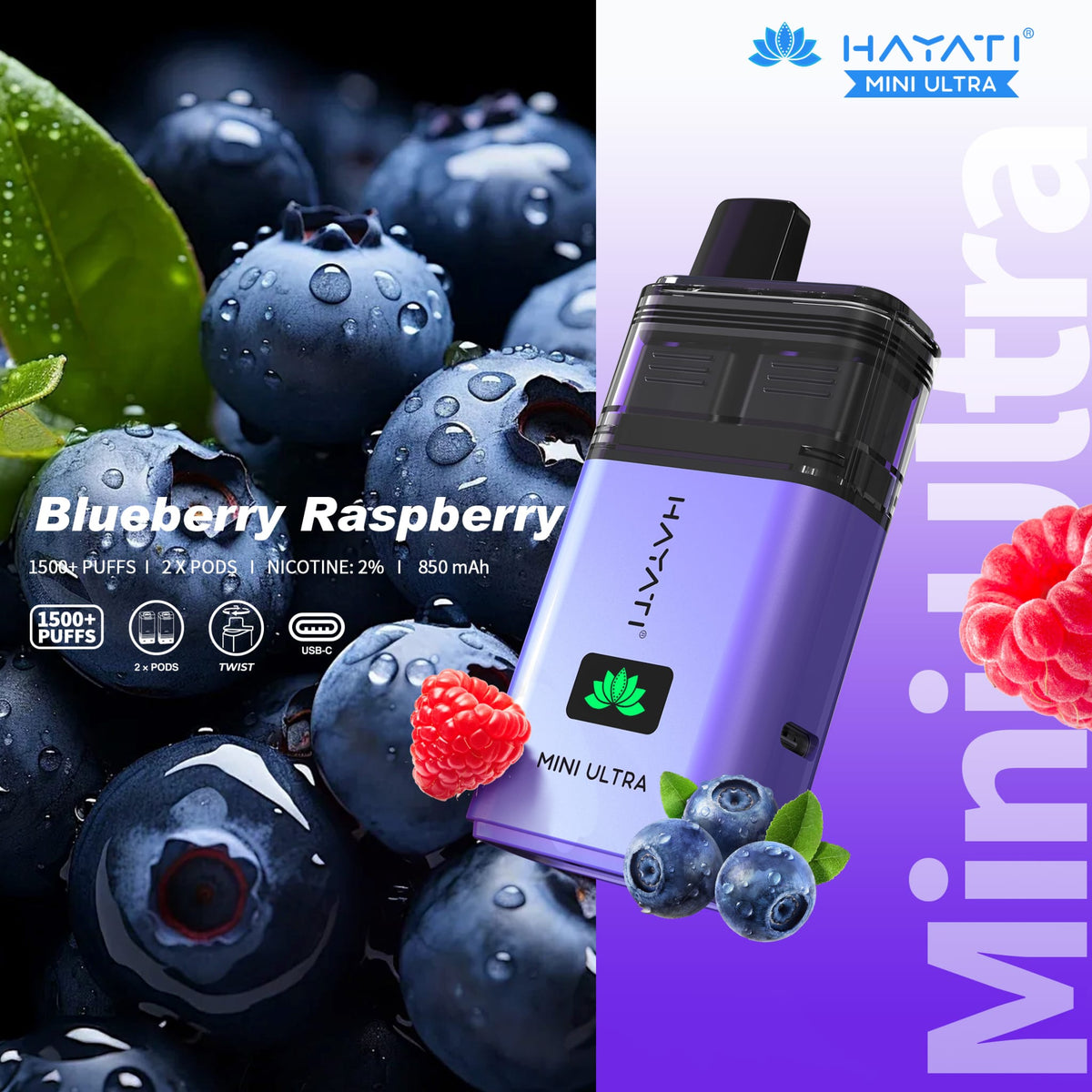 Hayati Mini Ultra 1500 Prefilled Vape Kit (Pack of 5)
