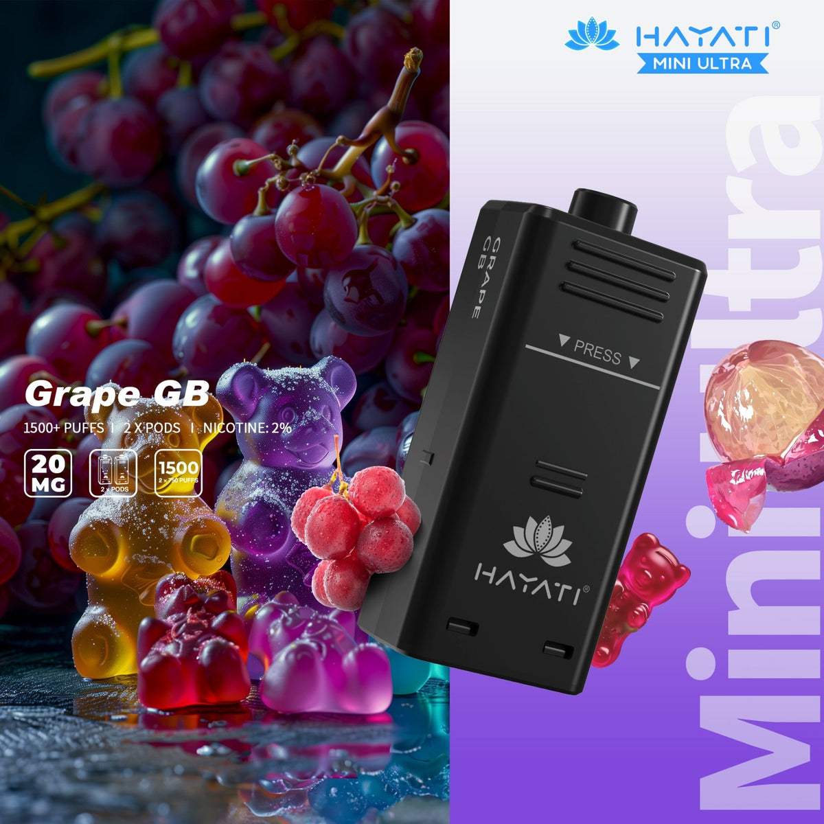 Hayati Mini Ultra 1500 Pods Refills (Pack of 10)