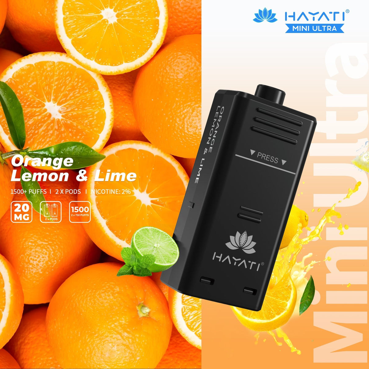 Hayati Mini Ultra 1500 Pods Refills (Pack of 10)