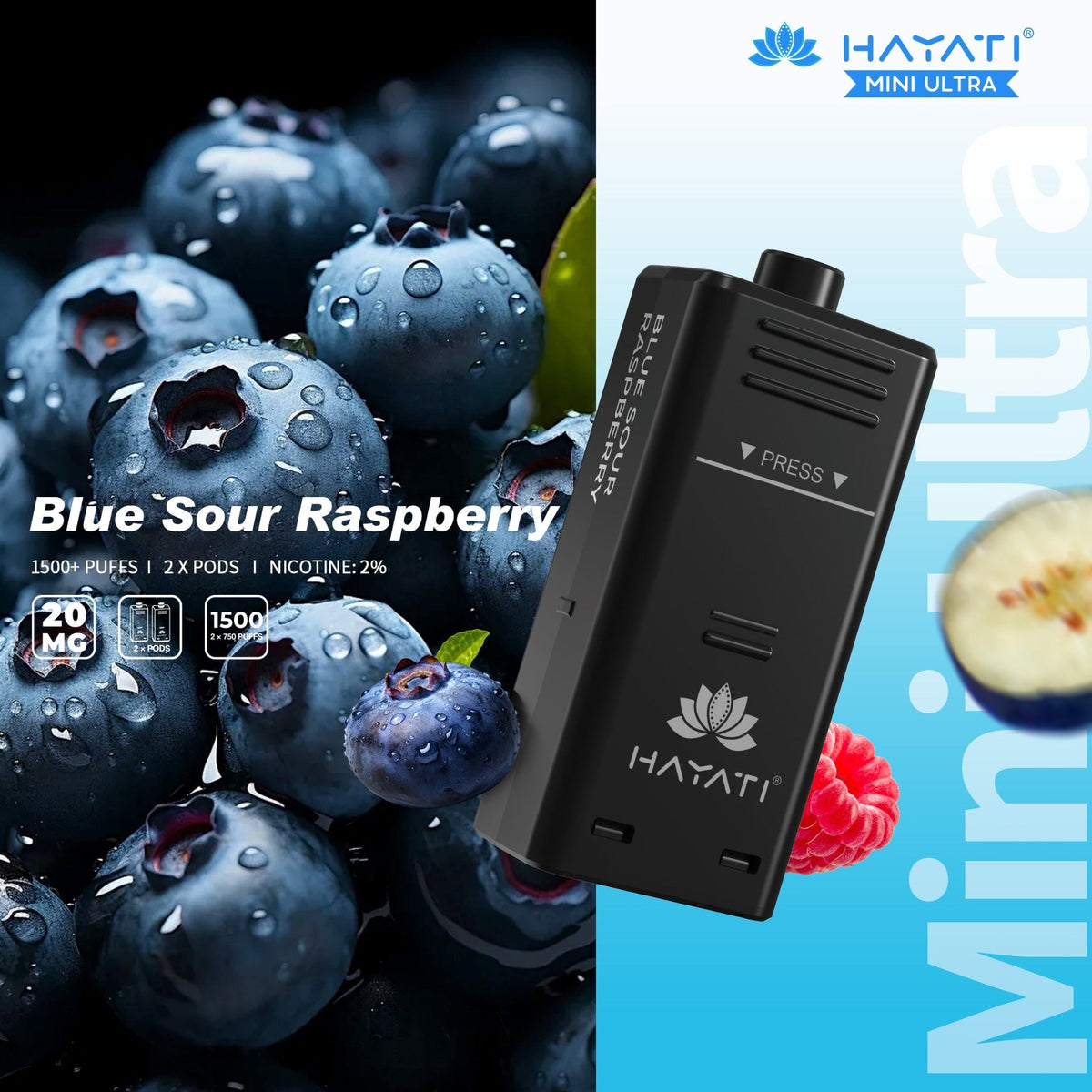 Hayati Mini Ultra 1500 Pods Refills (Pack of 10)