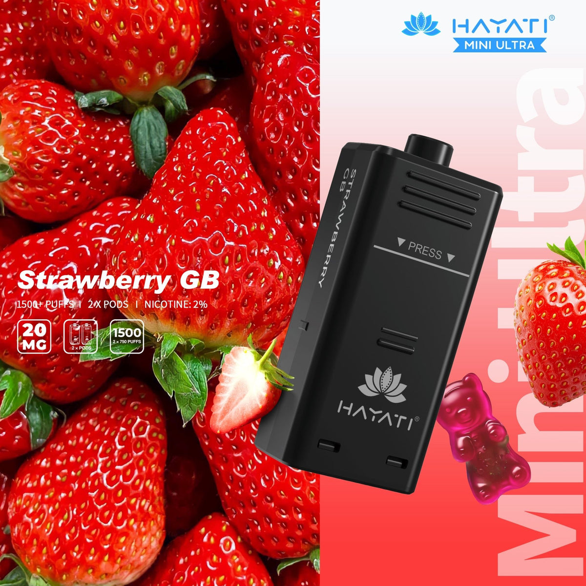 Hayati Mini Ultra 1500 Pods Refills (Pack of 10)