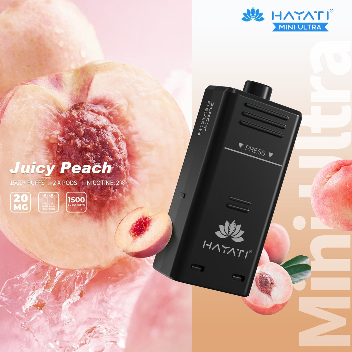 Hayati Mini Ultra 1500 Pods Refills (Pack of 10)