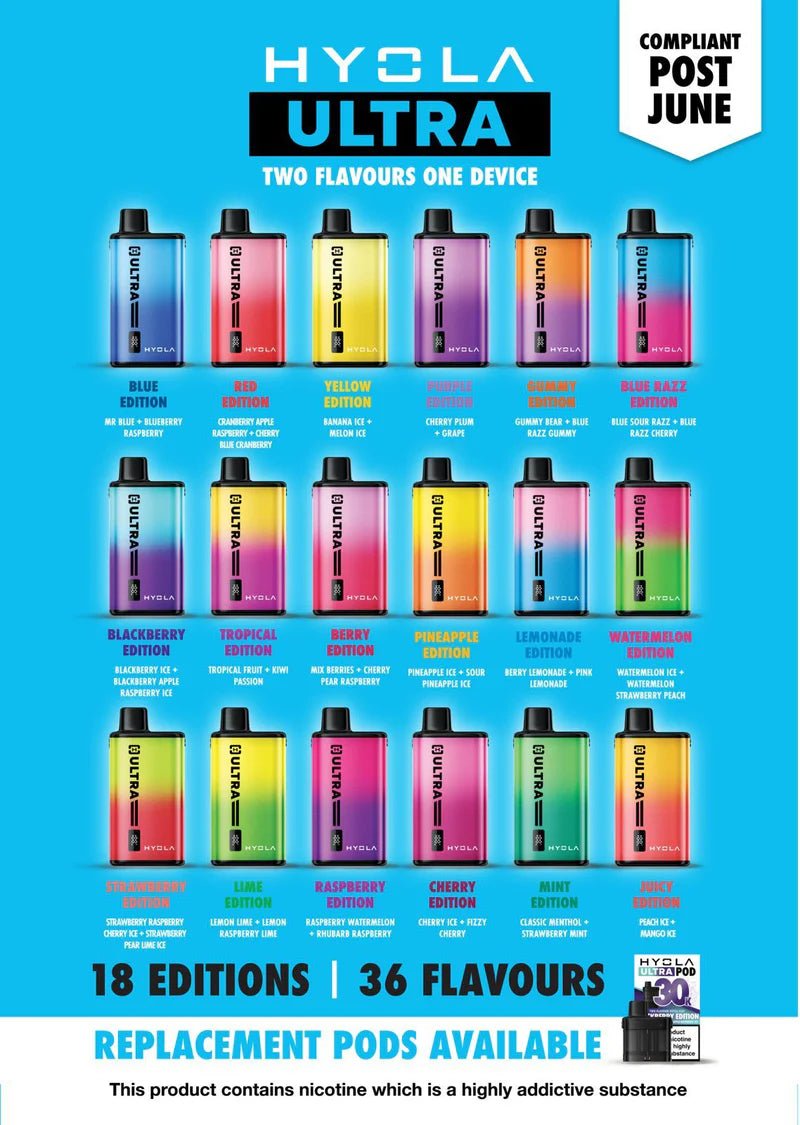 Hyola Ultra 30K Prefilled Pod Vape Kit (Pack of 5)