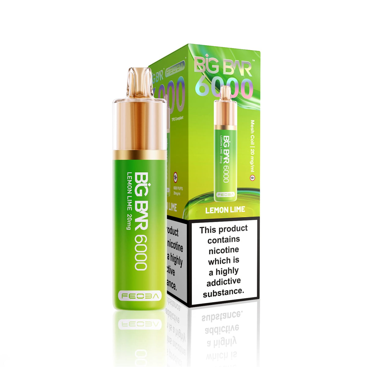 Feoba Big Bar 6000 Puffs Vape (Box of 5)