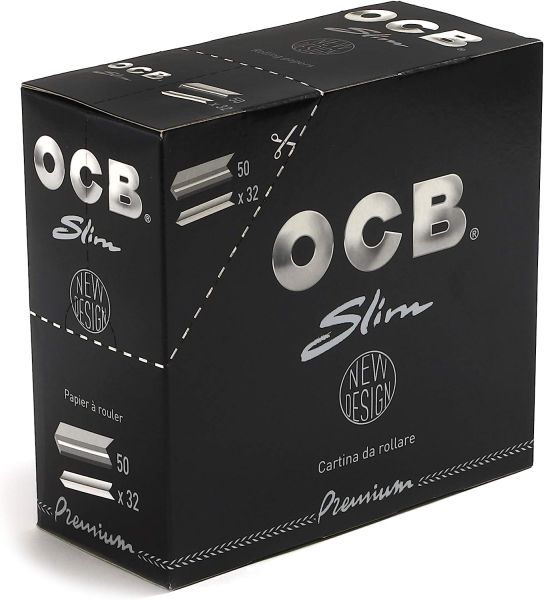 OCB Premium Slim Rolling Papers - 50 Booklets