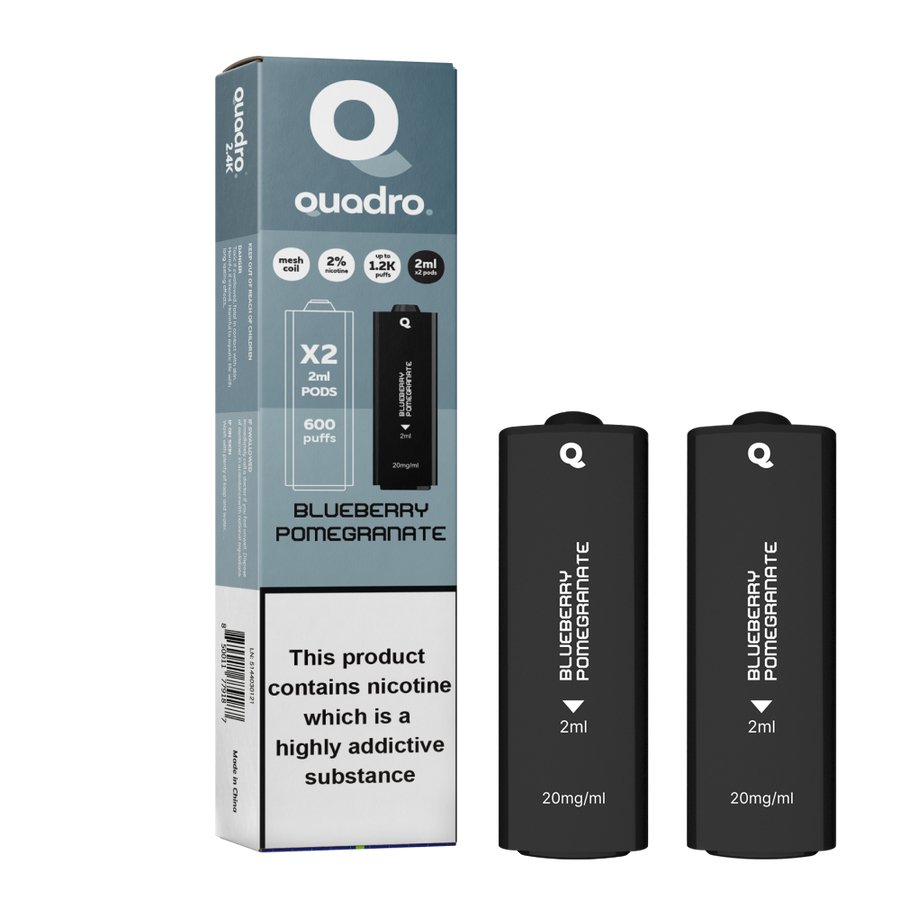 4 in 1 Quadro 2400 Puffs Replacement Pods Box of 10