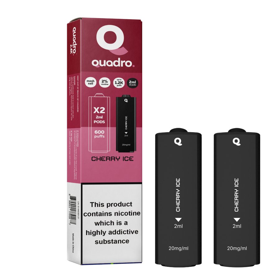4 in 1 Quadro 2400 Puffs Replacement Pods Box of 10