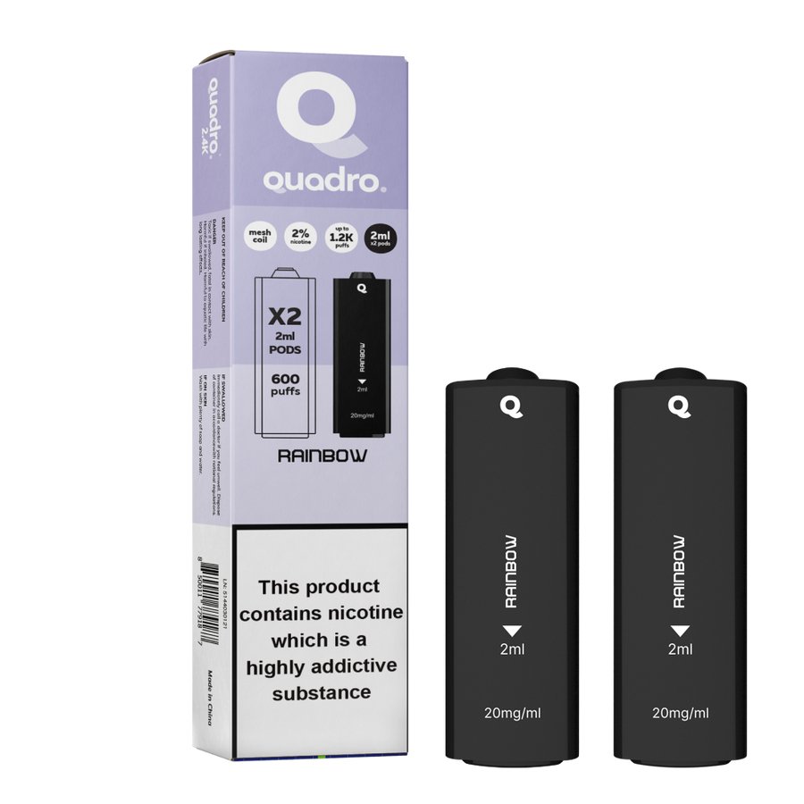 4 in 1 Quadro 2400 Puffs Replacement Pods Box of 10