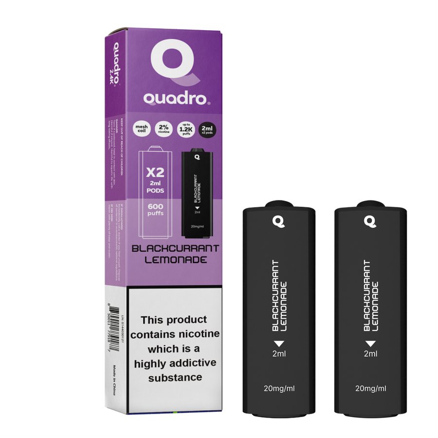 4 in 1 Quadro 2400 Puffs Replacement Pods Box of 10