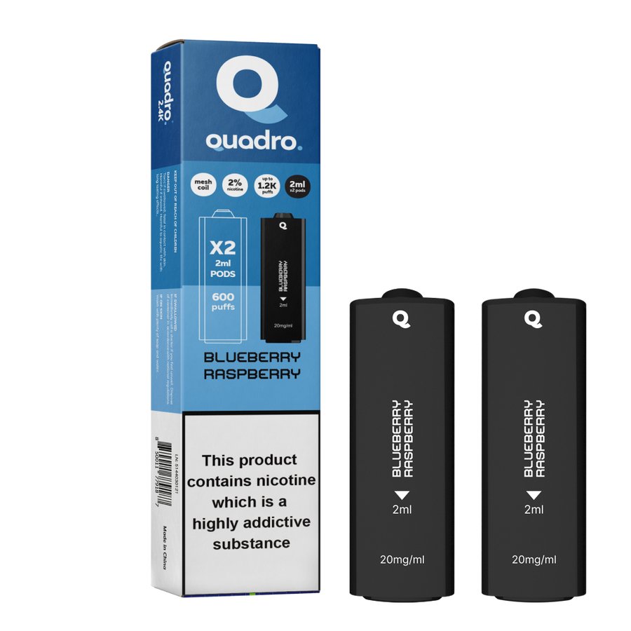 4 in 1 Quadro 2400 Puffs Replacement Pods Box of 10