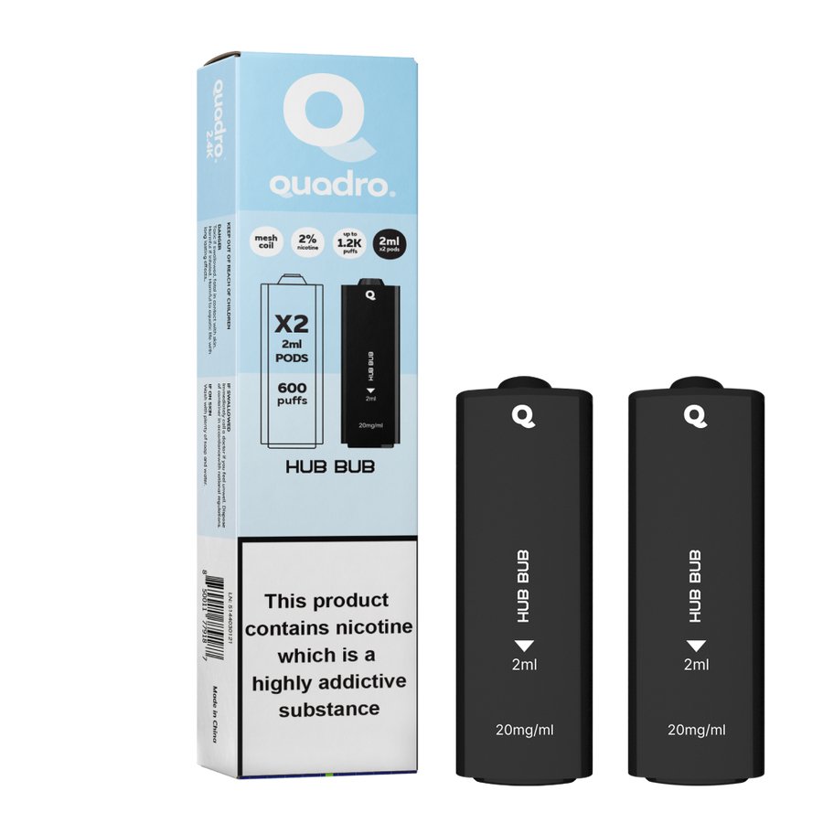 4 in 1 Quadro 2400 Puffs Replacement Pods Box of 10