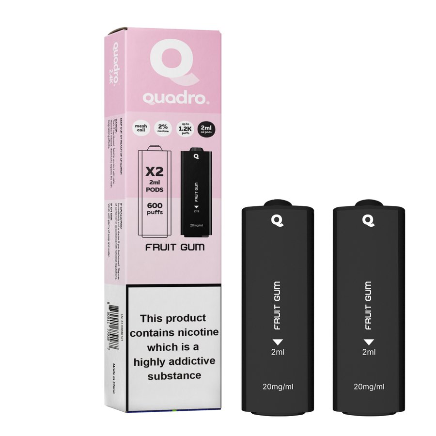 4 in 1 Quadro 2400 Puffs Replacement Pods Box of 10