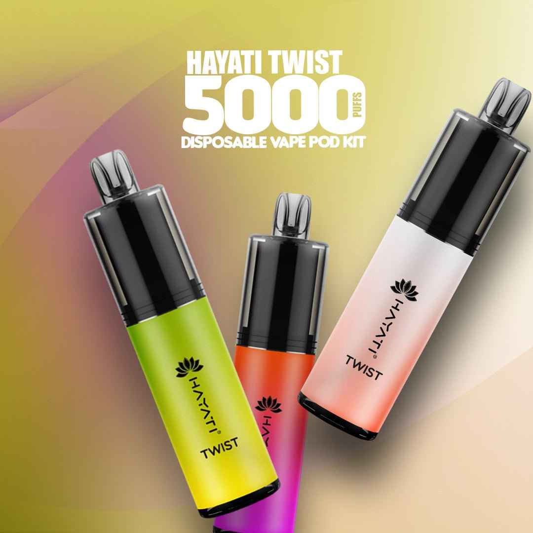 Unleash Your Flavour Potential with the Hayati Twist 5000 Puffs Disposable Vape Pod Kit - Vape & Candy Wholesale Unleash Your Flavour Potential with the Hayati Twist 5000 Puffs Disposable Vape Pod Kit - Vape & Candy Wholesale