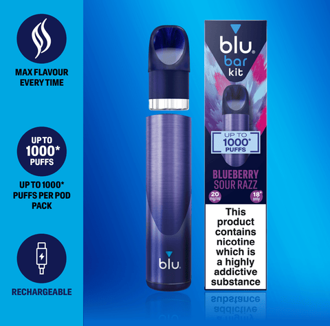 Blu bar kit 1000 Vapes - Vape & Candy Wholesale