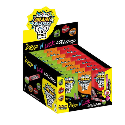 Brain Blasterz Drip N Lick Lollipop (24x18g) - Vape & Candy Wholesale