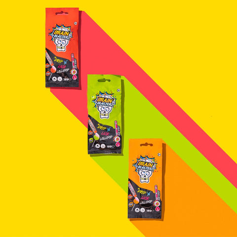 Brain Blasterz Drip N Lick Lollipop (24x18g) - Vape & Candy Wholesale
