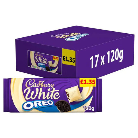 Cadbury Dairy Milk Oreo White - 120g - Pack of 17 - Vape & Candy Wholesale
