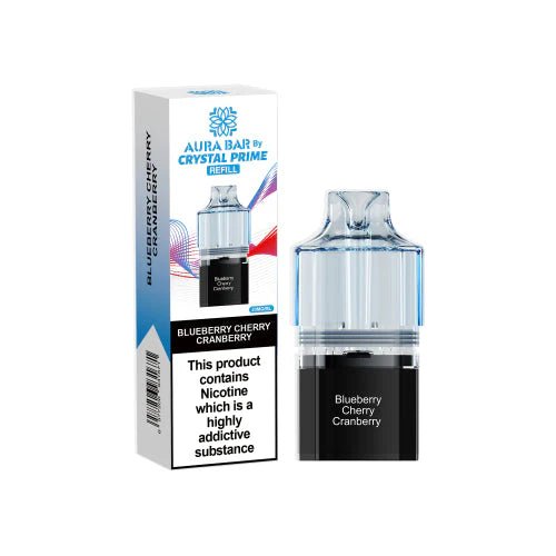 Crystal Prime Aura bar 10k Replacement Pods & Refill (Pack of 5)