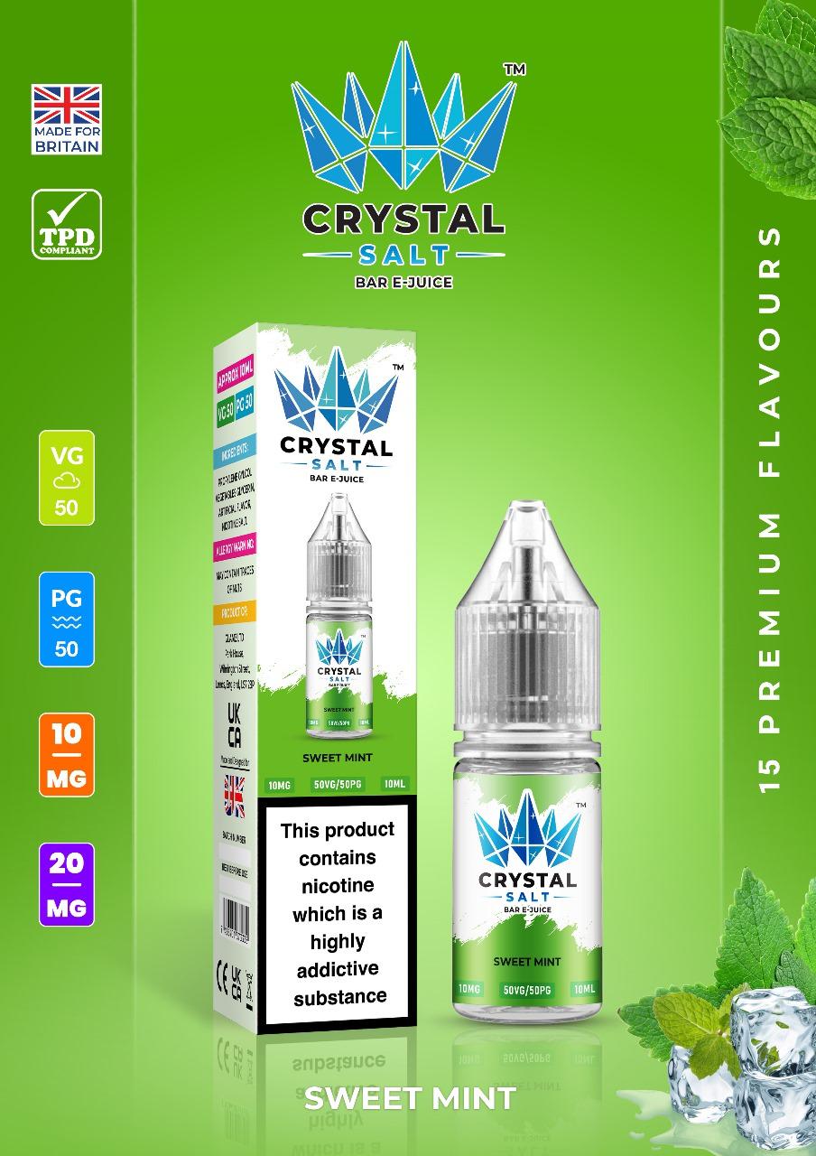 Crystal Salt 10ml Nic Salts E-Liquid - Pack of 10