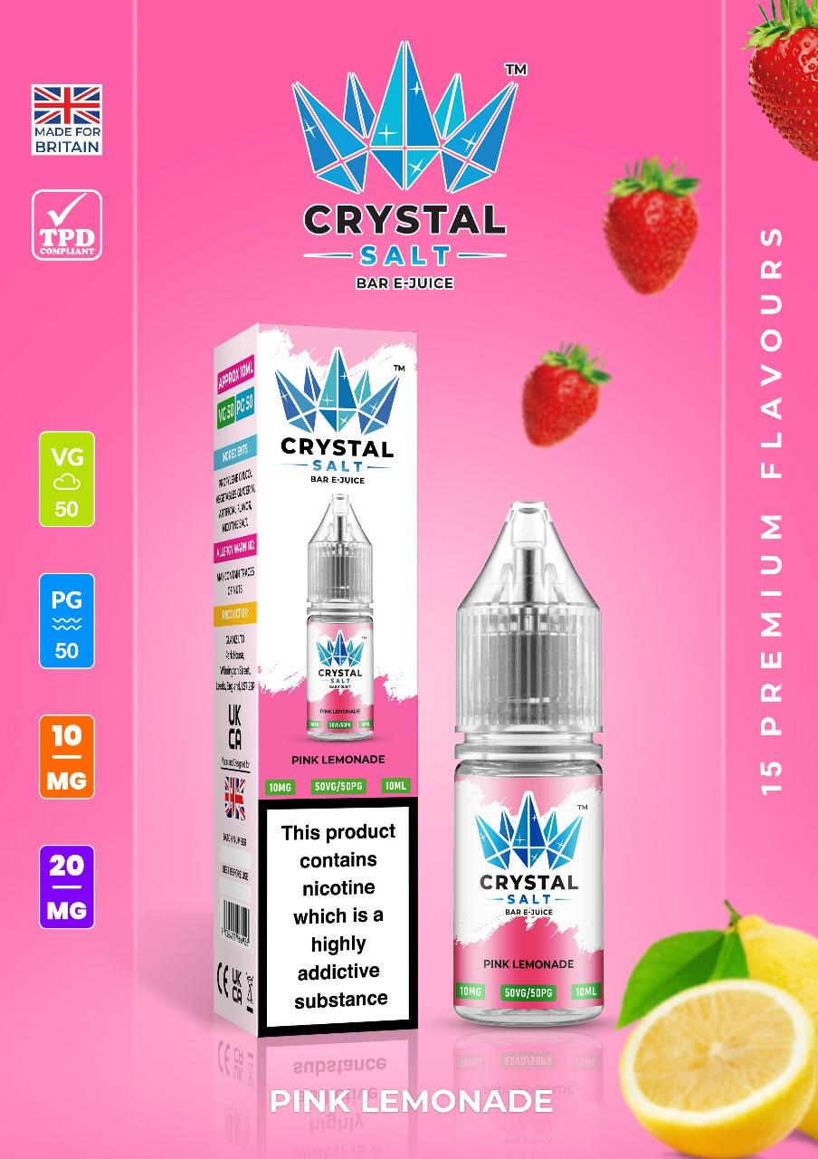 Crystal Salt 10ml Nic Salts E-Liquid - Pack of 10