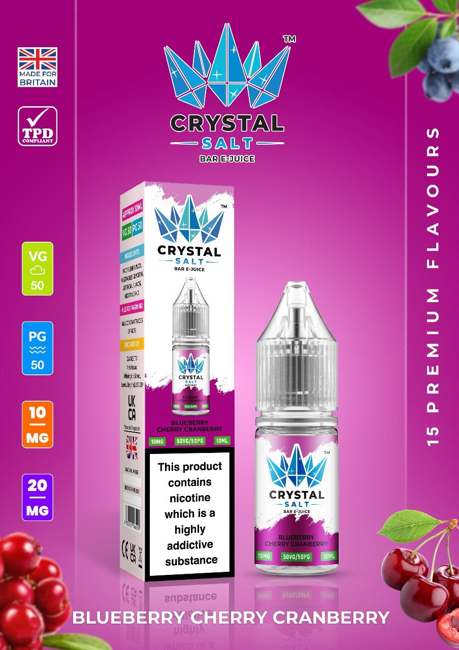 Crystal Salt 10ml Nic Salts E-Liquid - Pack of 10
