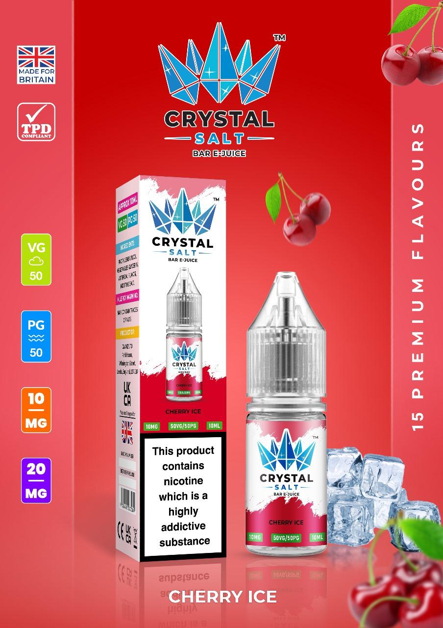 Crystal Salt 10ml Nic Salts E-Liquid - Pack of 10