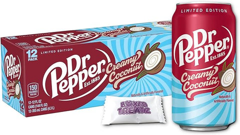 Dr Pepper Creamy Coconut - 355ml x 12 Cans - Vape & Candy Wholesale
