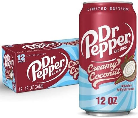 Dr Pepper Creamy Coconut - 355ml x 12 Cans - Vape & Candy Wholesale