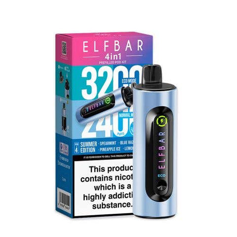 Elf Bar 4 - in - 1 3200 Prefilled Pod Kit Pack of 5 - Vape & Candy Wholesale