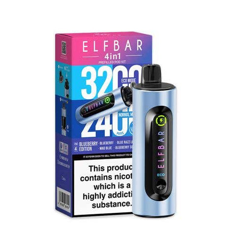 Elf Bar 4 - in - 1 3200 Prefilled Pod Kit Pack of 5 - Vape & Candy Wholesale