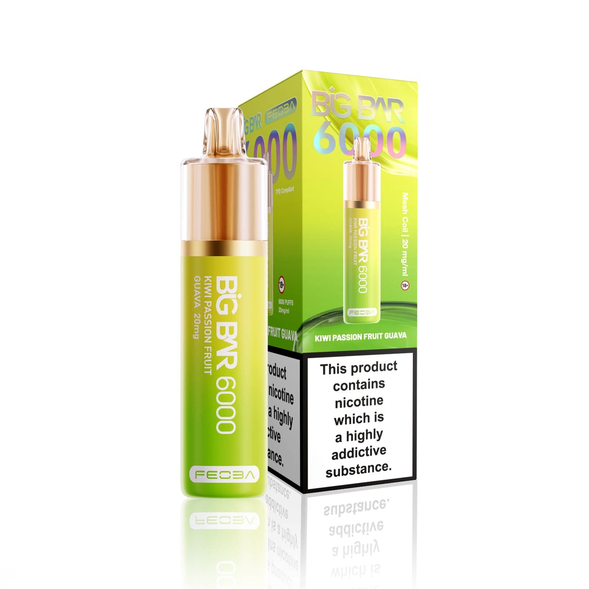 Feoba Big Bar 6000 Puffs Vape (Box of 5)