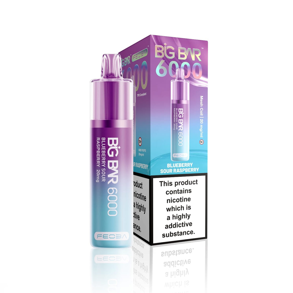 Feoba Big Bar 6000 Puffs Vape (Box of 5)