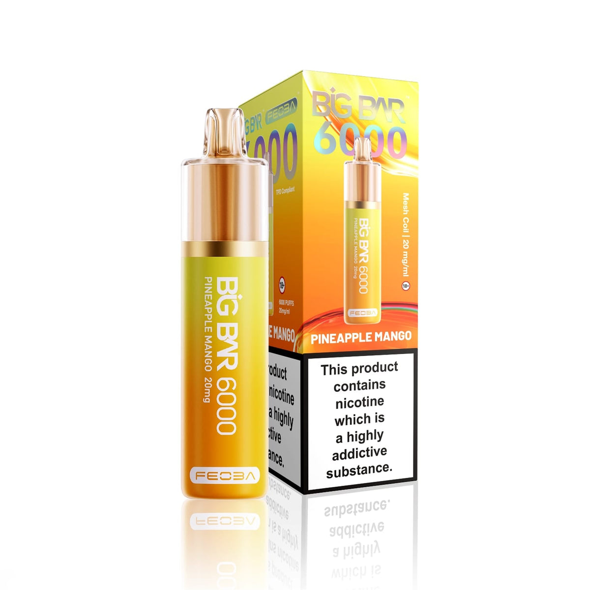 Feoba Big Bar 6000 Puffs Vape (Box of 5)