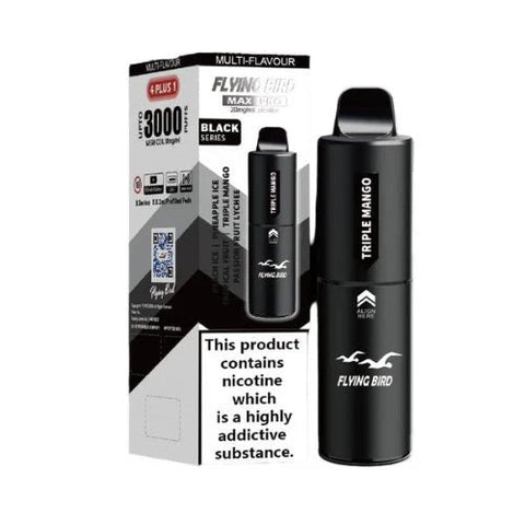 Flying Bird Max Pro 3000 Puffs Disposable Vape Box Of 5 - Vape & Candy Wholesale