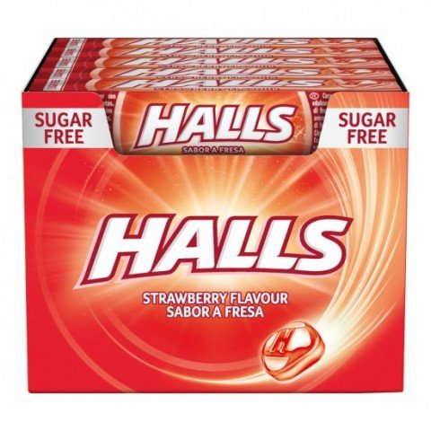 Halls Strawberry Flavour Candy - 32g - Pack of 20 - Vape & Candy Wholesale