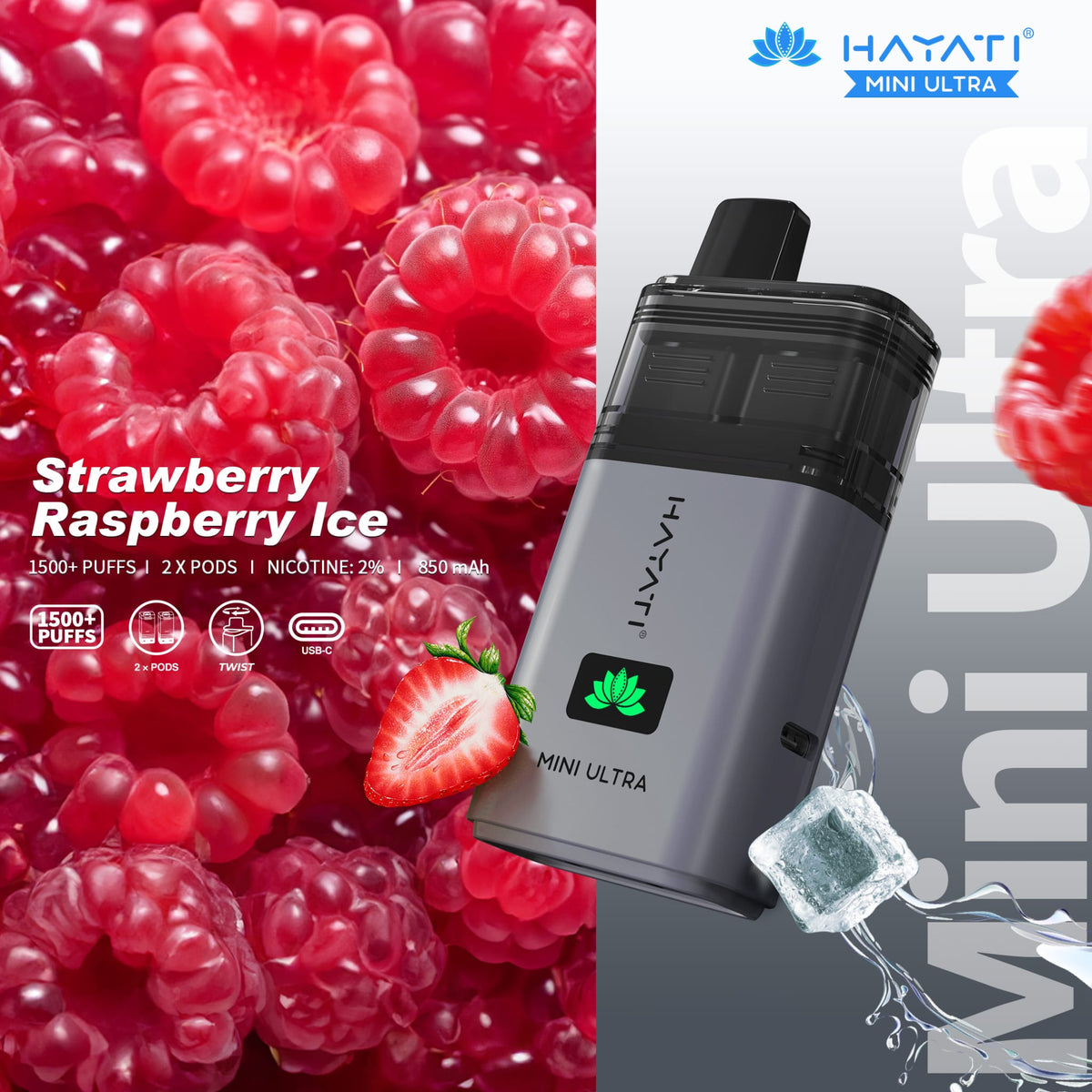 Hayati Mini Ultra 1500 Prefilled Vape Kit (Pack of 5)