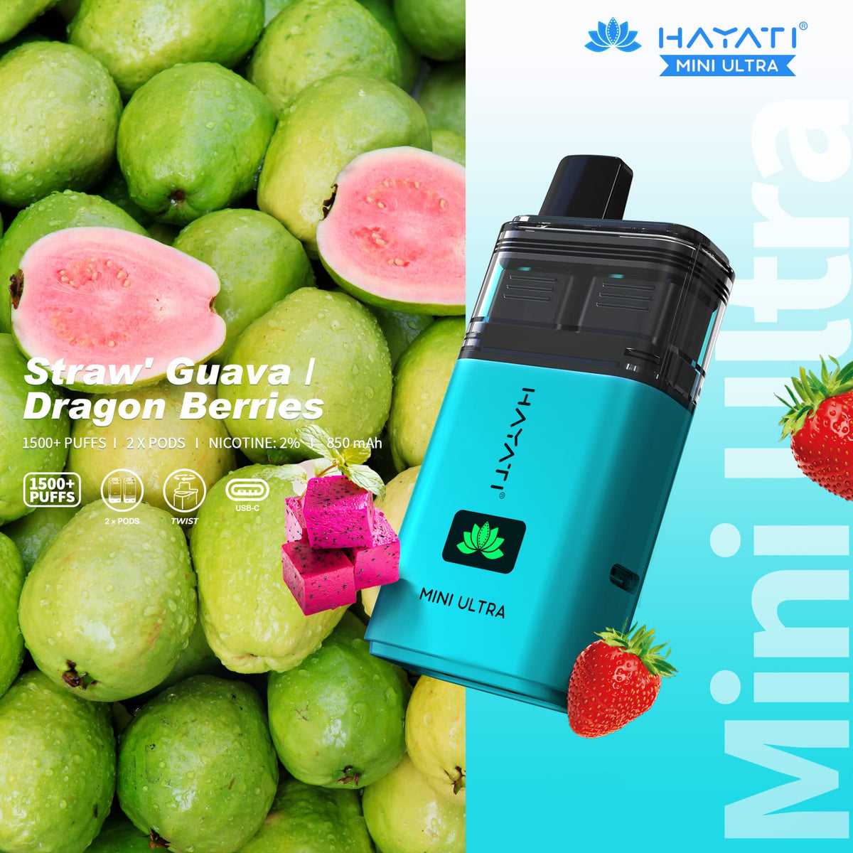 Hayati Mini Ultra 1500 Prefilled Vape Kit (Pack of 5)
