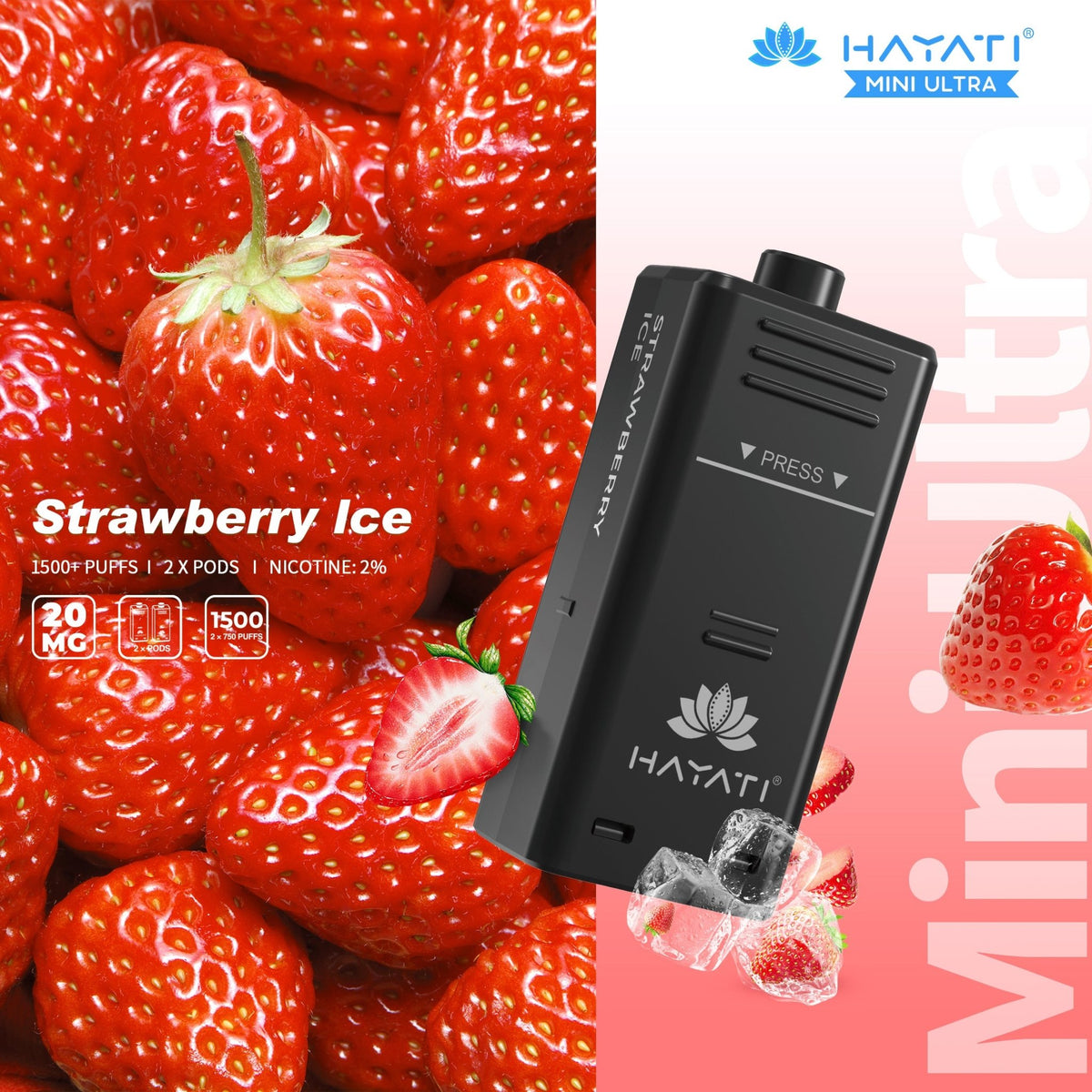 Hayati Mini Ultra 1500 Pods Refills (Pack of 10)